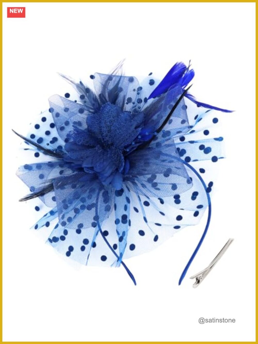 Women's Fascinator Tea Party Headpiece 1920s Vintage Floral Derby